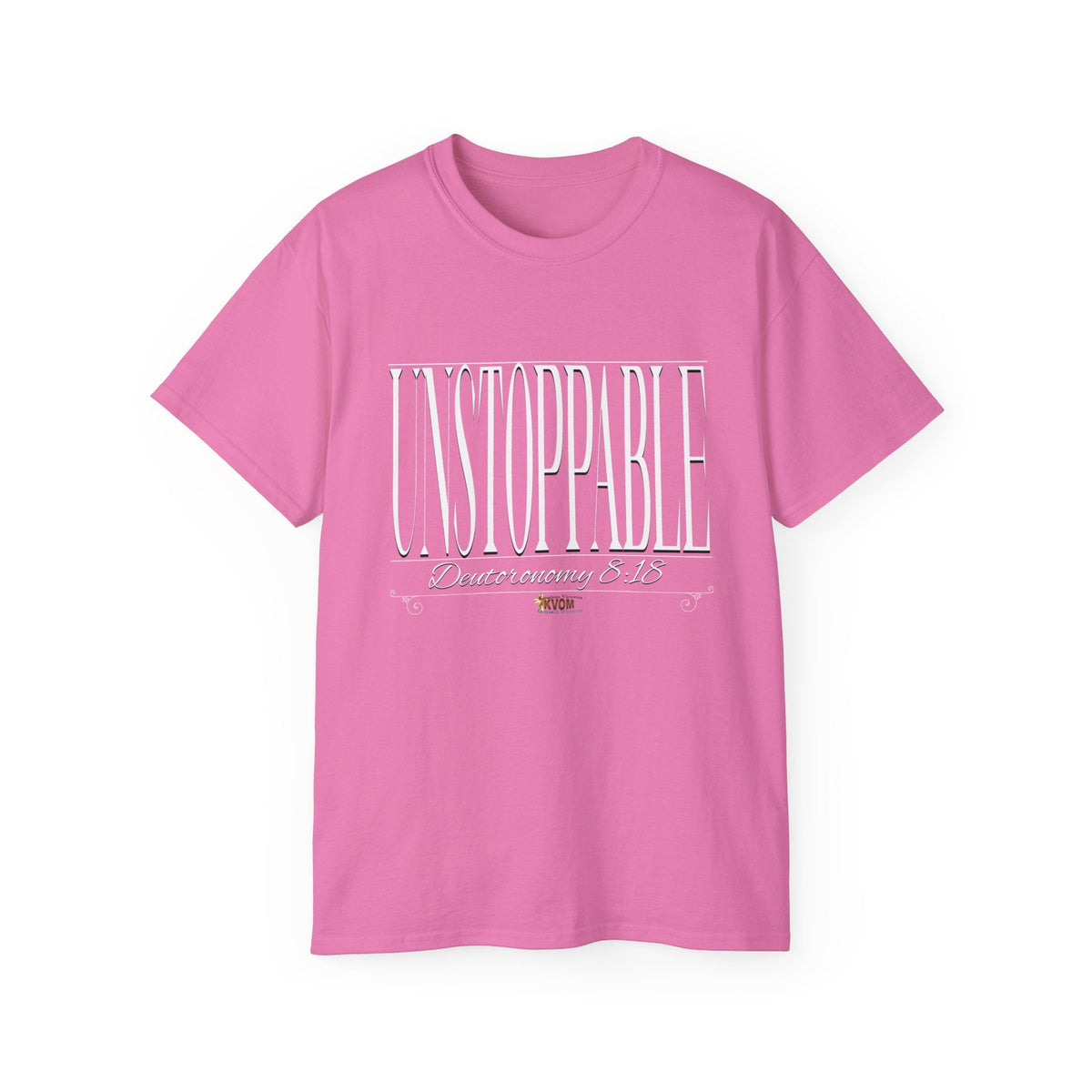 UNSTOPPABLE "Stretched" Unisex T-Shirt, White Print-KVOM