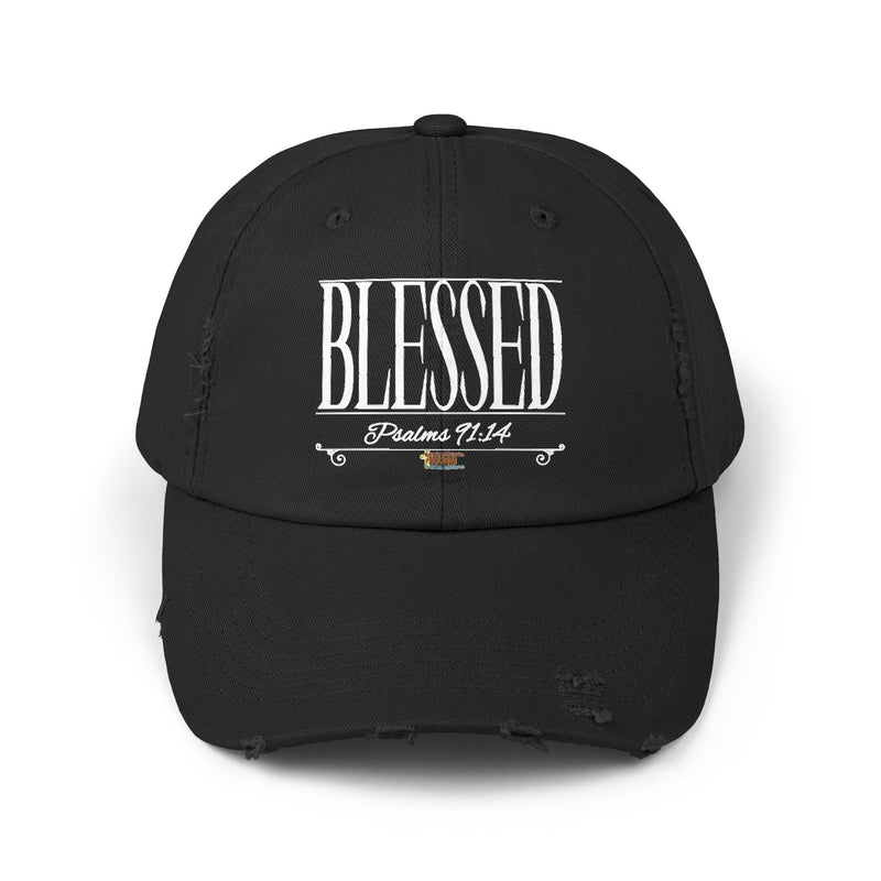 Unisex BLESSED "Stretched" Series Distressed Cap-KVOM; Christian Clothing; Women’s Clothing; Men's Clothes, Men's Hats, Women’s T-Shirts; Hoodies Sale; Ladies Tops; Ladies Dresses; Floral Tops; Floral Dresses; Flower Clothes; Activewear; Glorious; Psalms; Blessings On Blessings; Teens Clothing; Christian Book Store; Girl’s Clothing Sale; Mother’s Day Sale; Gifts For Sister; Christian Gifts; Gifts for Daughter; Spring Sale; Clearance Sale; Jesus; Christ Is King; Holy Ghost; God Got Me; Spiritual Warrior; Pro