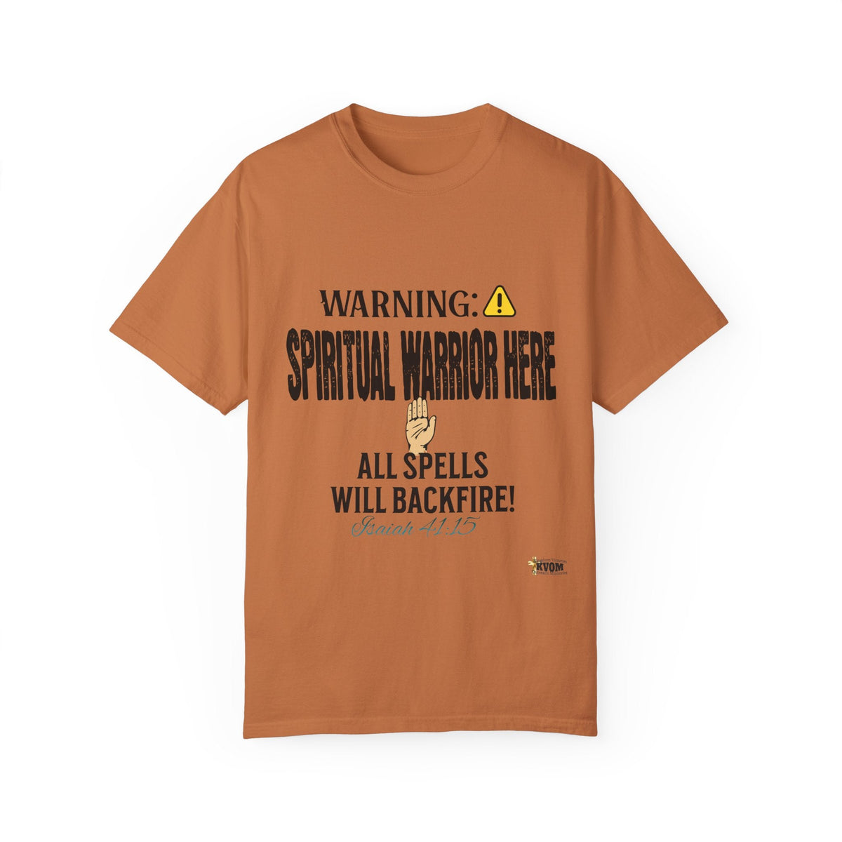 WARNING: Spiritual Warrior Here Unisex T-shirt, Black Print-KVOM