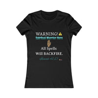 WARNING: Spiritual Warrior Here Women's Fitted Shirt-KVOM