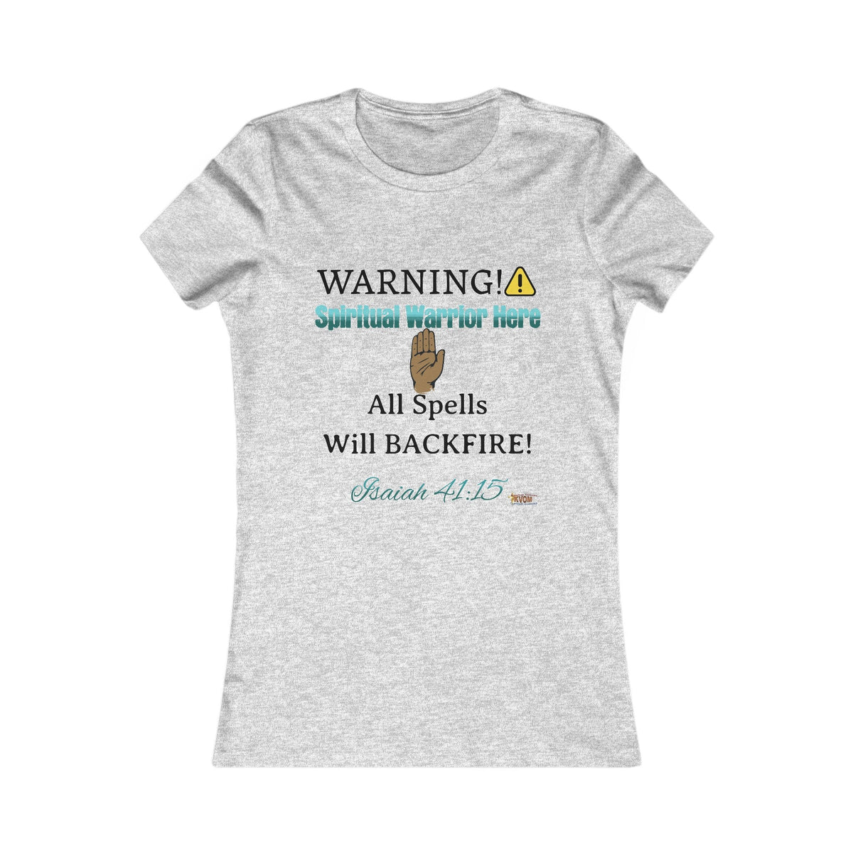 WARNING: Spiritual Warrior Here Women's Fitted Shirt-KVOM