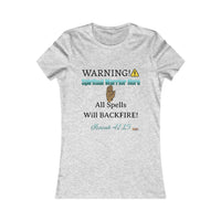 WARNING: Spiritual Warrior Here Women's Fitted Shirt-KVOM