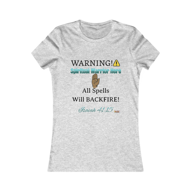 WARNING: Spiritual Warrior Here Women's Fitted Shirt-KVOM