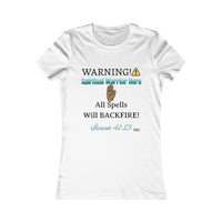 WARNING: Spiritual Warrior Here Women's Fitted Shirt-KVOM