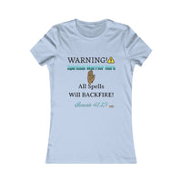 WARNING: Spiritual Warrior Here Women's Fitted Shirt-KVOM