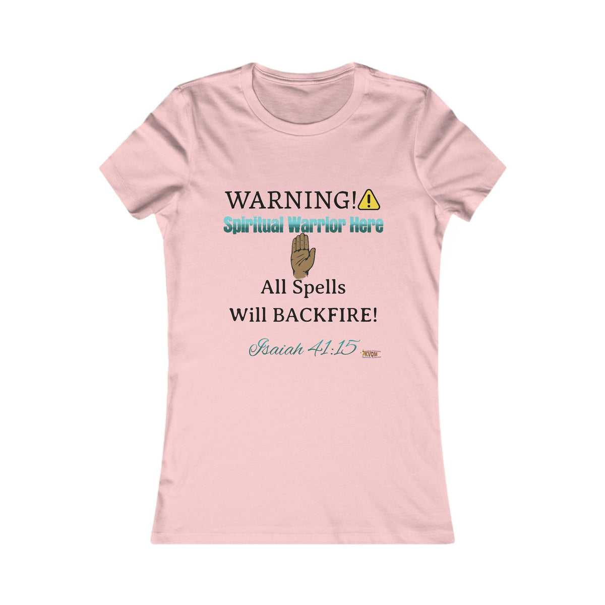 WARNING: Spiritual Warrior Here Women's Fitted Shirt-KVOM