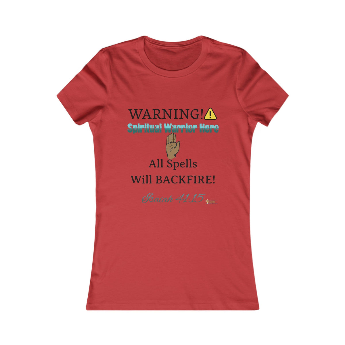 WARNING: Spiritual Warrior Here Women's Fitted Shirt-KVOM