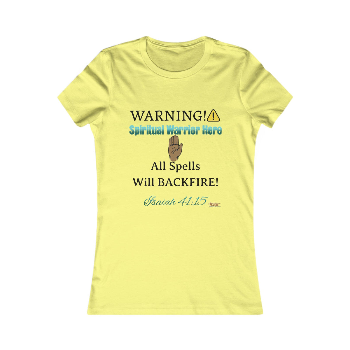 WARNING: Spiritual Warrior Here Women's Fitted Shirt-KVOM