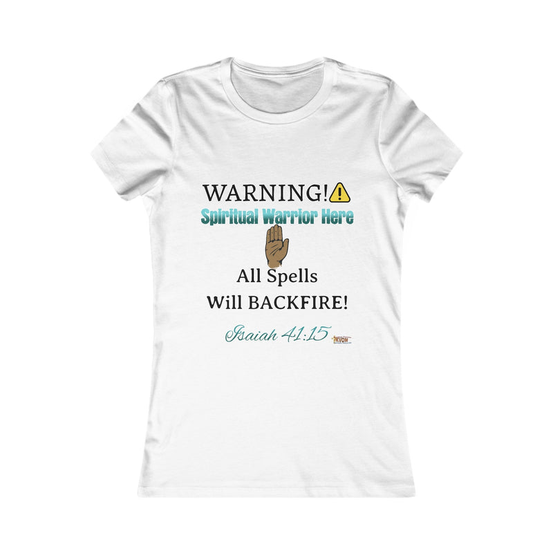 WARNING: Spiritual Warrior Here Women's Fitted Shirt-KVOM