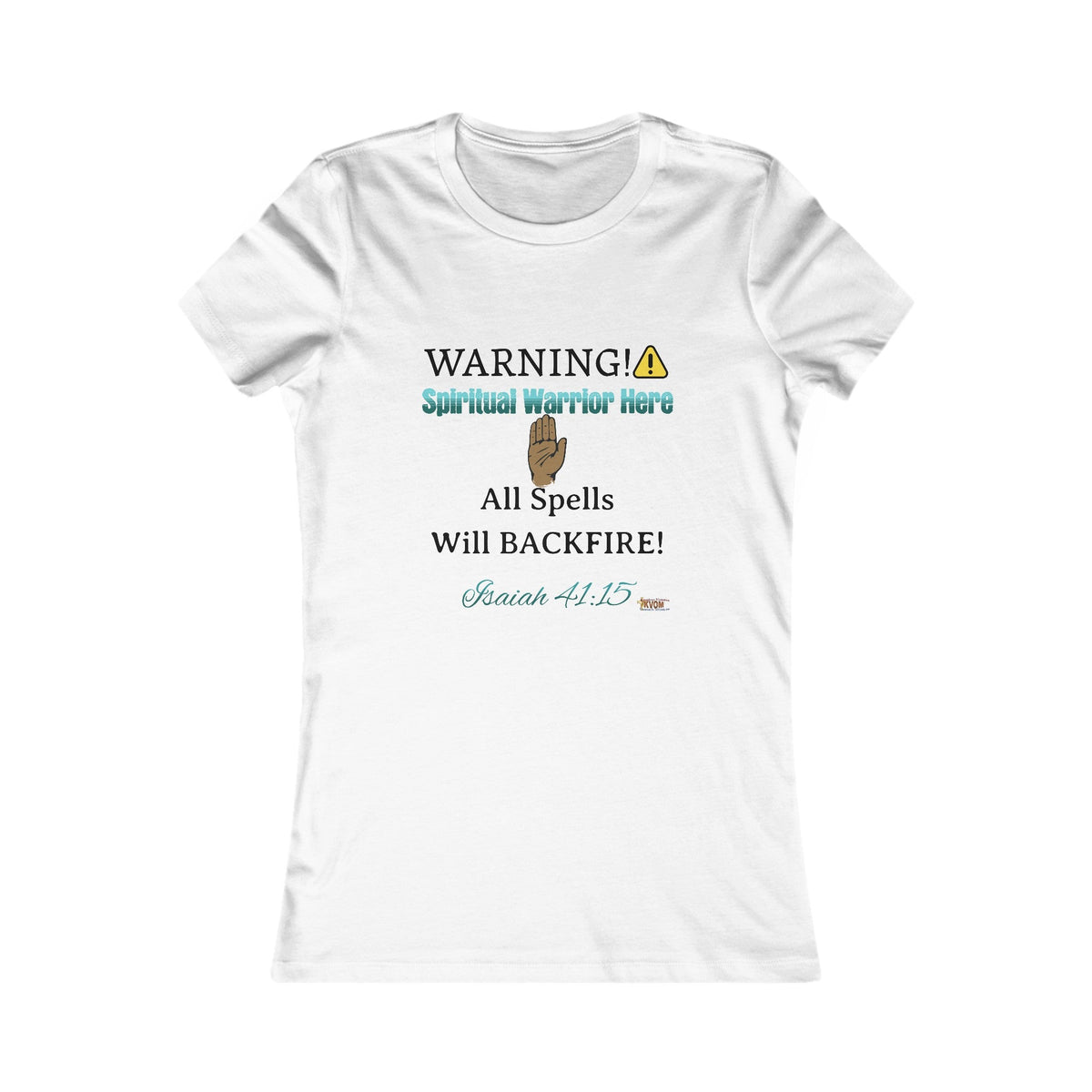 WARNING: Spiritual Warrior Here Women's Fitted Shirt-KVOM