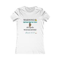 WARNING: Spiritual Warrior Here Women's Fitted Shirt-KVOM