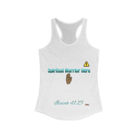 WARNING: Spiritual Warrior Here Women's Racerback Tank-KVOM