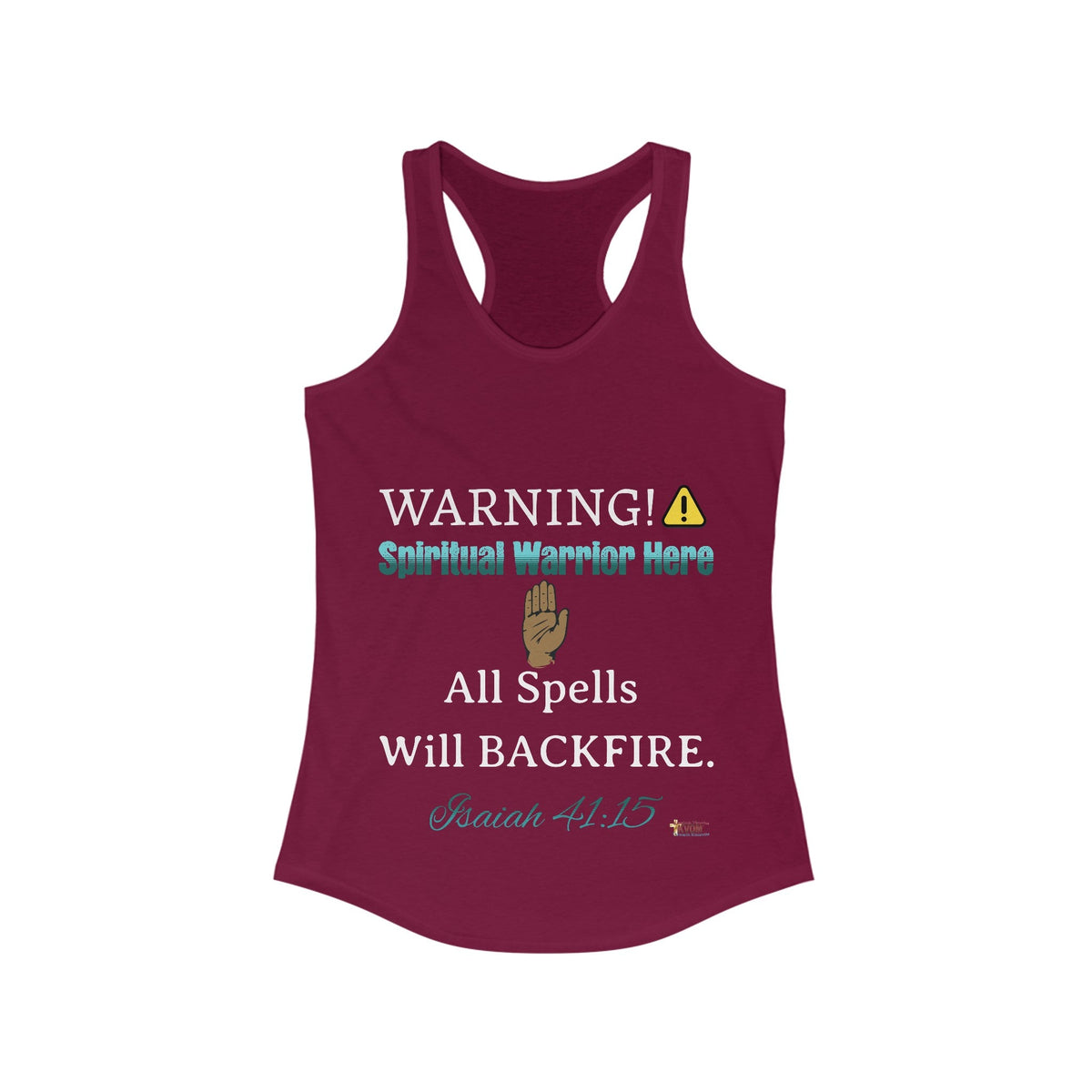 WARNING: Spiritual Warrior Here Women's Racerback Tank-KVOM