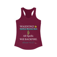 WARNING: Spiritual Warrior Here Women's Racerback Tank-KVOM