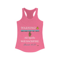 WARNING: Spiritual Warrior Here Women's Racerback Tank-KVOM