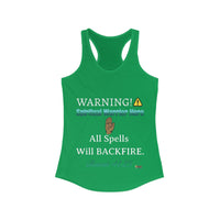 WARNING: Spiritual Warrior Here Women's Racerback Tank-KVOM