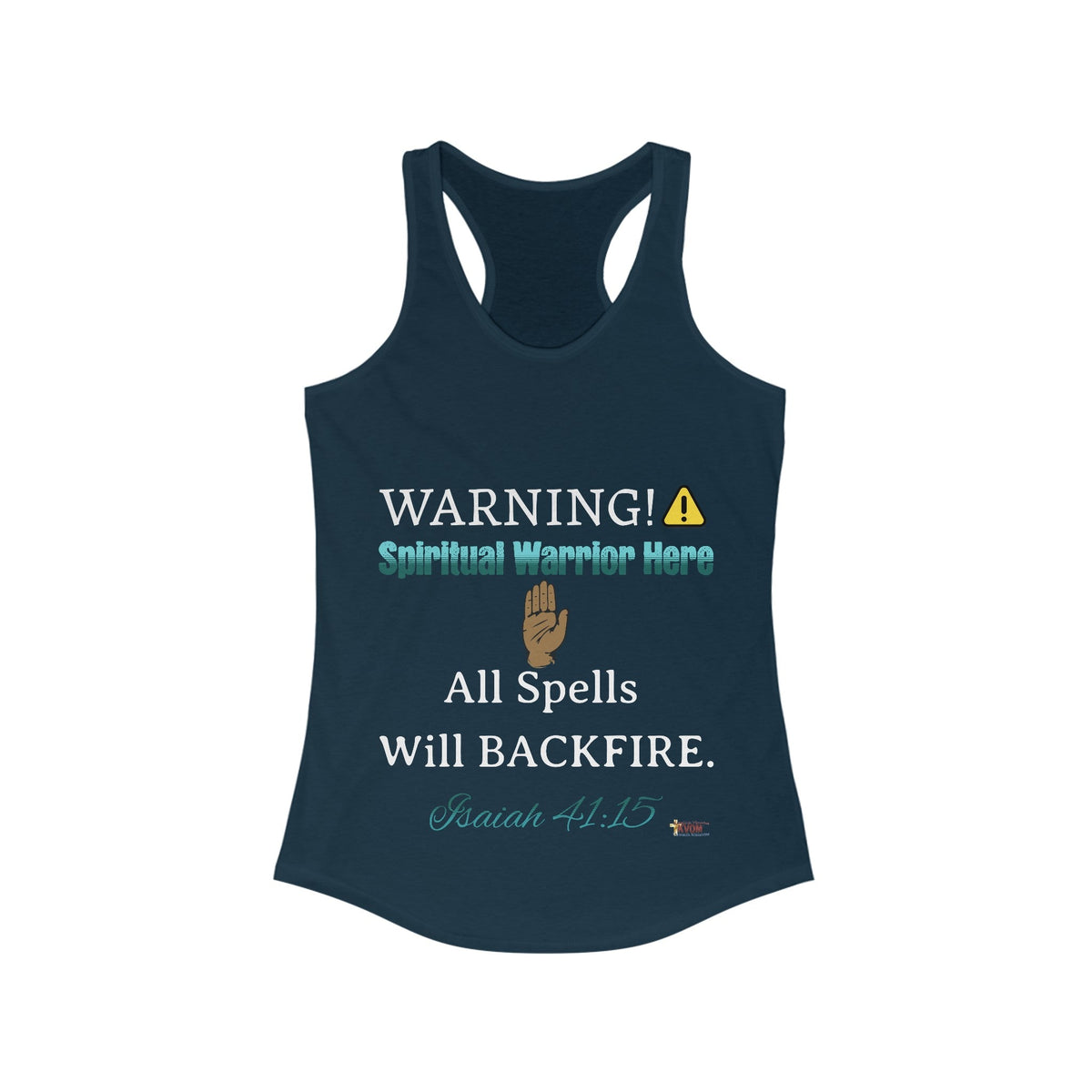 WARNING: Spiritual Warrior Here Women's Racerback Tank-KVOM