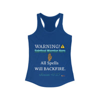 WARNING: Spiritual Warrior Here Women's Racerback Tank-KVOM