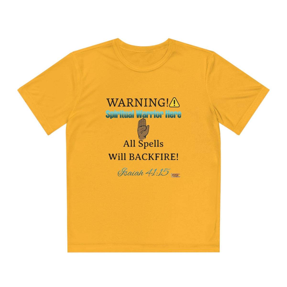 WARNING: Spiritual Warrior Here Youth Jersey Style T-Shirt-Children's Clothing-KVOM