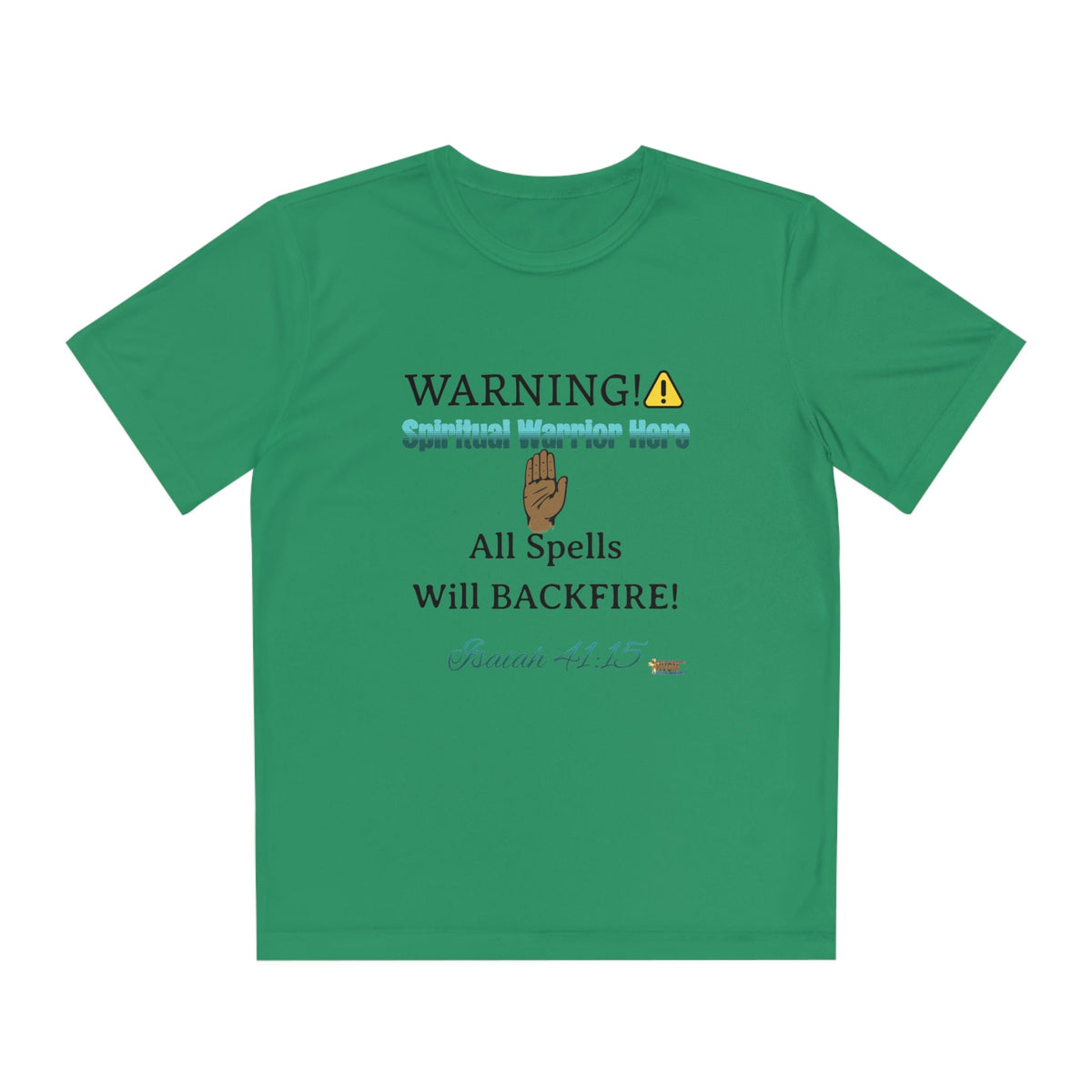 WARNING: Spiritual Warrior Here Youth Jersey Style T-Shirt-Children's Clothing-KVOM