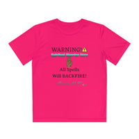 WARNING: Spiritual Warrior Here Youth Jersey Style T-Shirt-Children's Clothing-KVOM