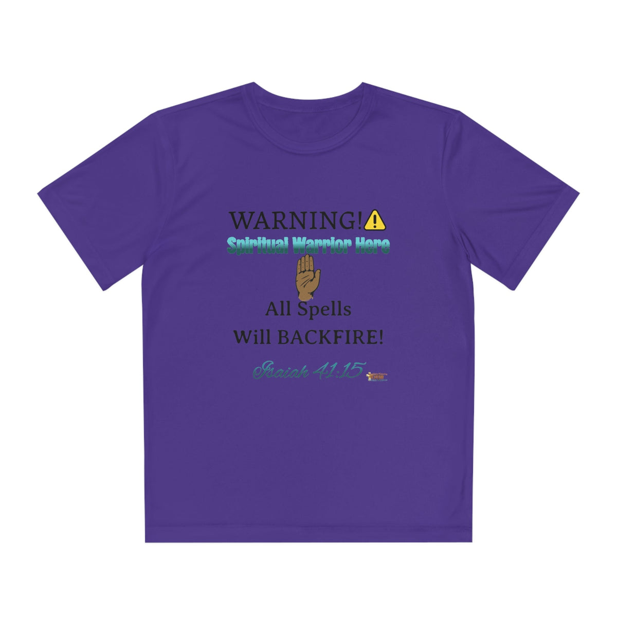 WARNING: Spiritual Warrior Here Youth Jersey Style T-Shirt-Children's Clothing-KVOM