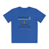 WARNING: Spiritual Warrior Here Youth Jersey Style T-Shirt-Children's Clothing-KVOM