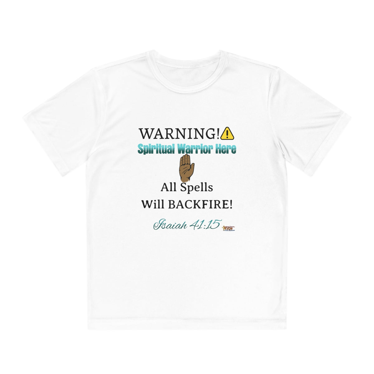 WARNING: Spiritual Warrior Here Youth Jersey Style T-Shirt-Children's Clothing-KVOM