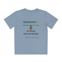 WARNING: Spiritual Warrior Here Youth Jersey Style T-Shirt-Children's Clothing-KVOM