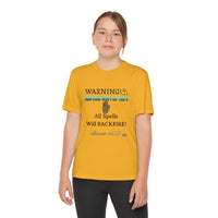 WARNING: Spiritual Warrior Here Youth Jersey Style T-Shirt-Children's Clothing-KVOM