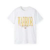 WARRIOR "Stretched" Unisex T-Shirt Black, White, Gold Print-KVOM