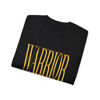 WARRIOR "Stretched" Unisex T-Shirt Black, White, Gold Print-KVOM