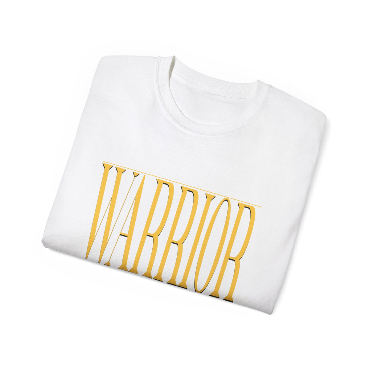 WARRIOR "Stretched" Unisex T-Shirt Black, White, Gold Print-KVOM