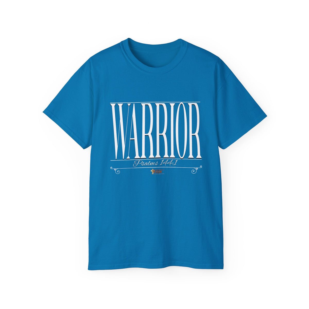 WARRIOR "Stretched" Unisex T-Shirt, White Print-KVOM