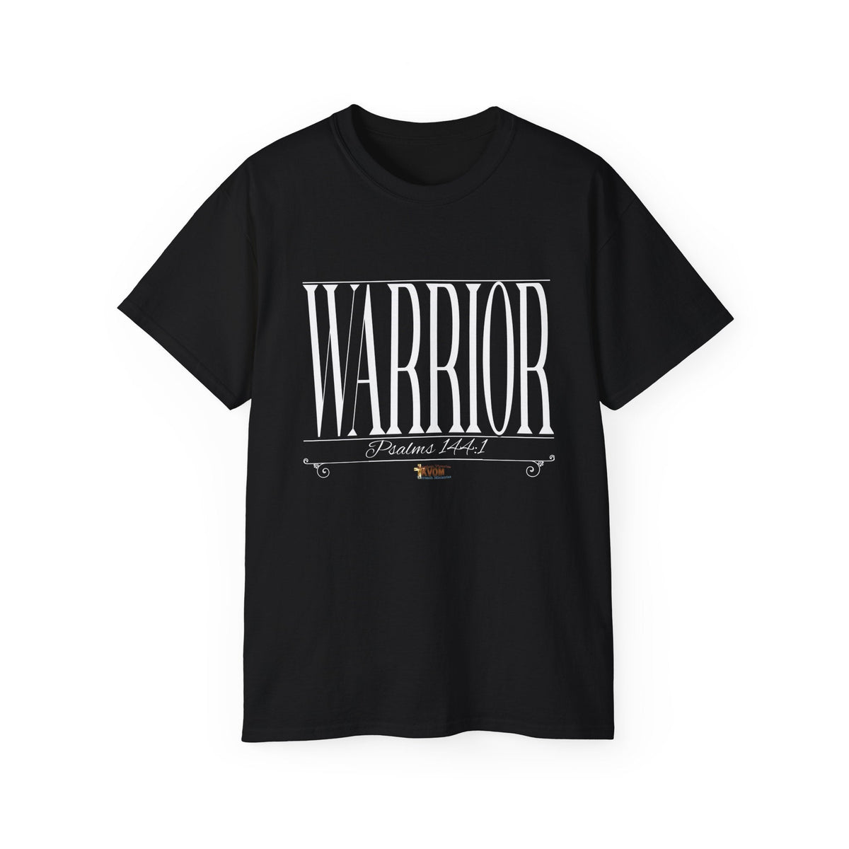 WARRIOR "Stretched" Unisex T-Shirt, White Print-KVOM