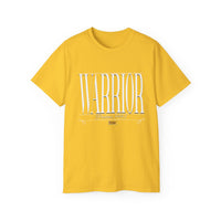 WARRIOR "Stretched" Unisex T-Shirt, White Print-KVOM