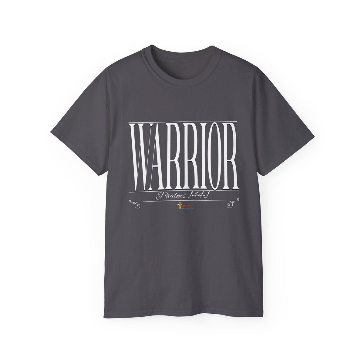 WARRIOR "Stretched" Unisex T-Shirt, White Print-KVOM