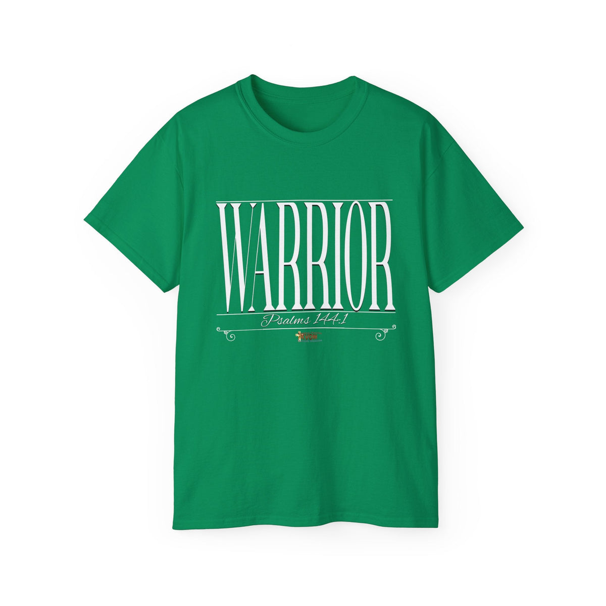 WARRIOR "Stretched" Unisex T-Shirt, White Print-KVOM