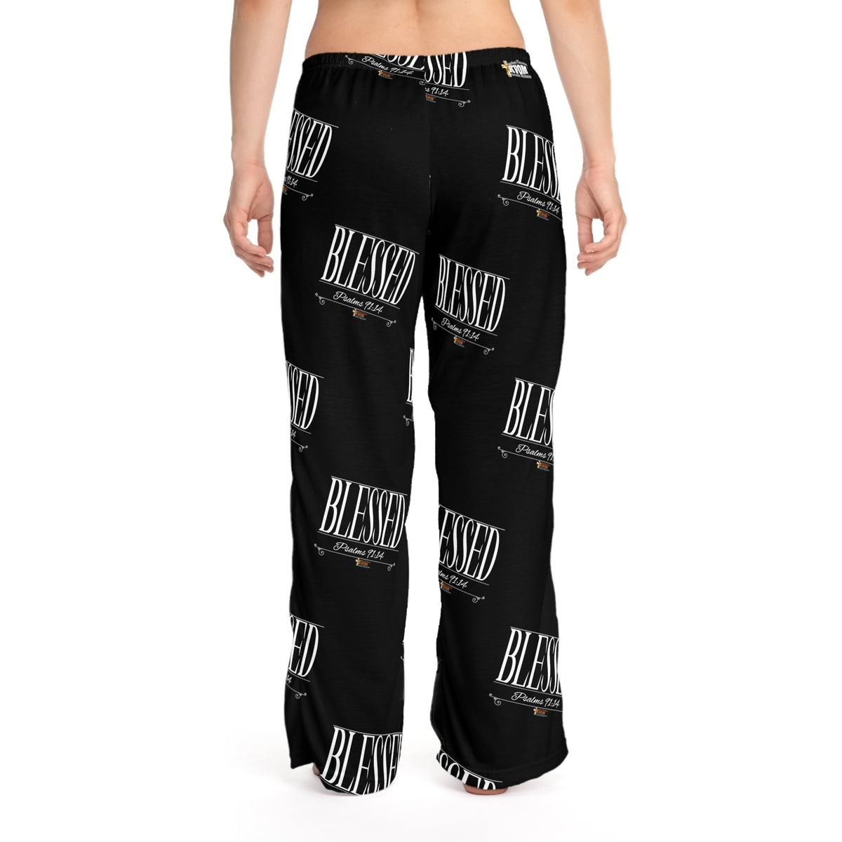 Women's BLESSED "Stretched" Series Comfy Pants, Black-KVOM