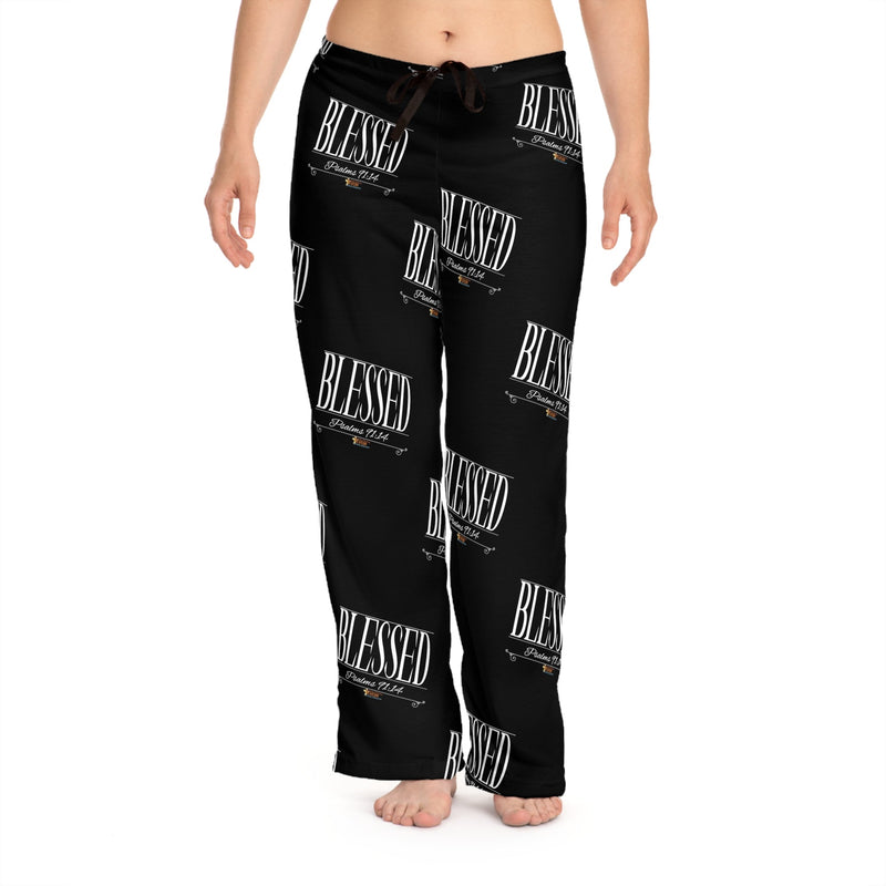 Women's BLESSED "Stretched" Series Comfy Pants, Black-KVOM