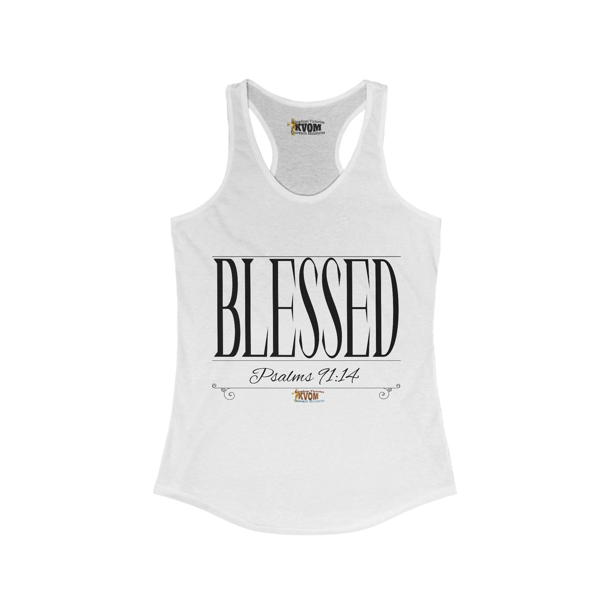 Women's BLESSED "Stretched" Series Racerback Tank-KVOM