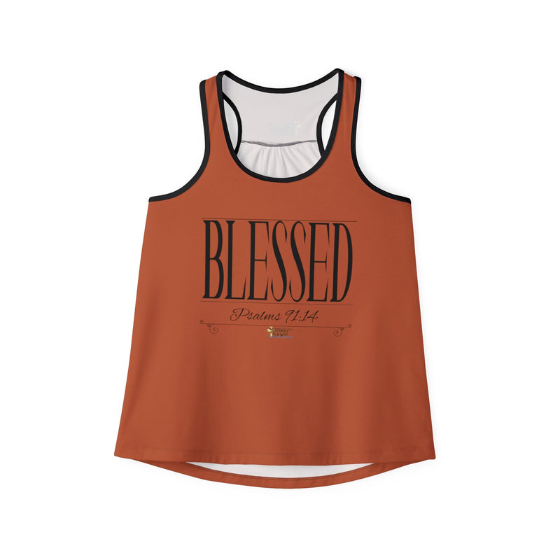 Women's BLESSED "Stretched" Series Tank Top, Burnt Orange-KVOM