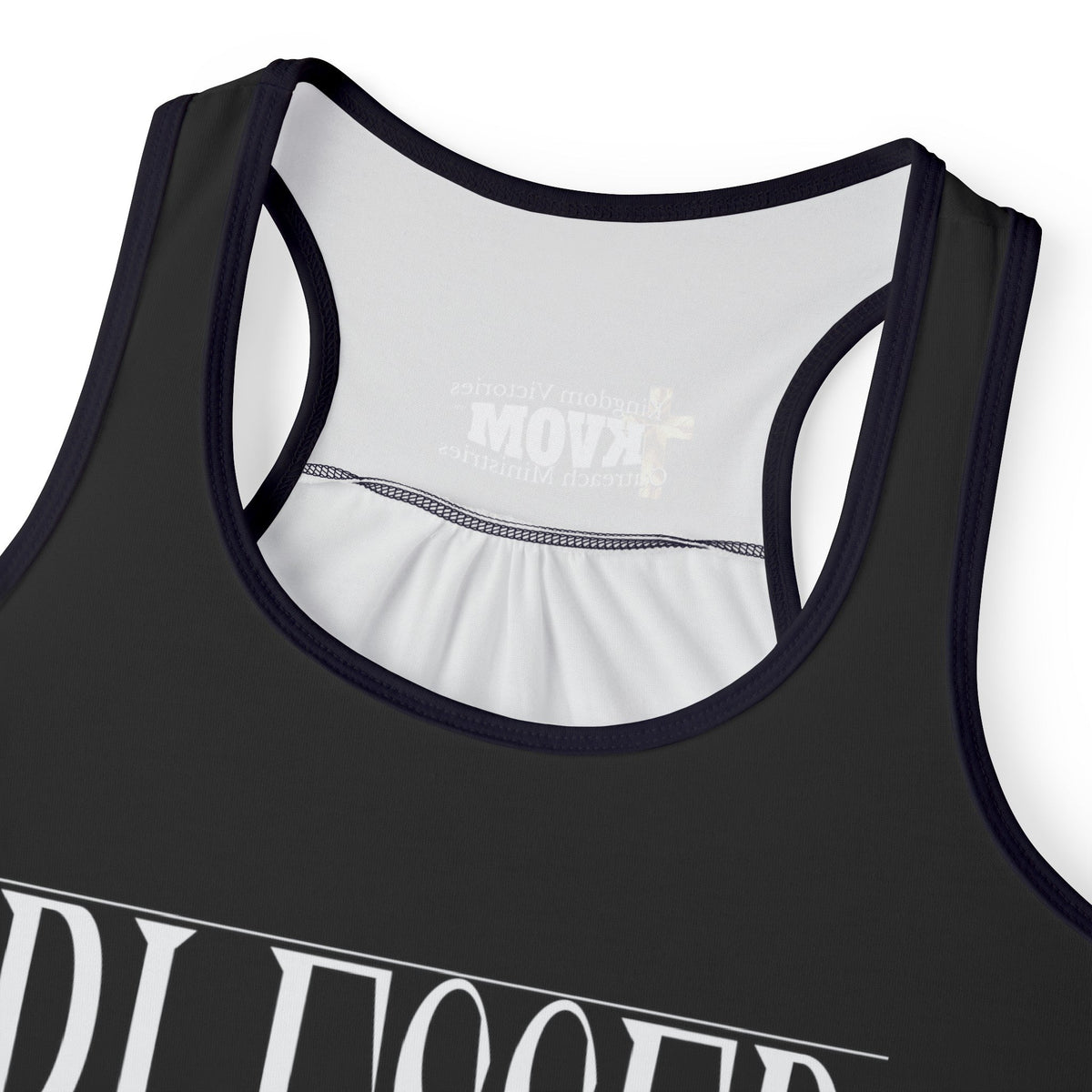 Women's BLESSED "Stretched" Series Tank Top, Heather Black-KVOM