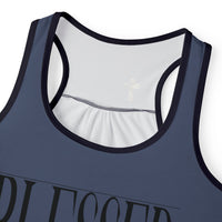 Women's BLESSED "Stretched" Series Tank Top, Indigo Blue-KVOM