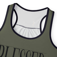 Women's BLESSED "Stretched" Series Tank Top, Military Green-KVOM