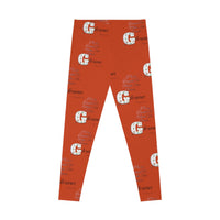 Women's Make His Praise Glorious Stretchy Leggings, Bursting Orange-KVOM