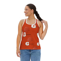 Women's Make His Praise Glorious Tank Top, Bursting Orange-KVOM