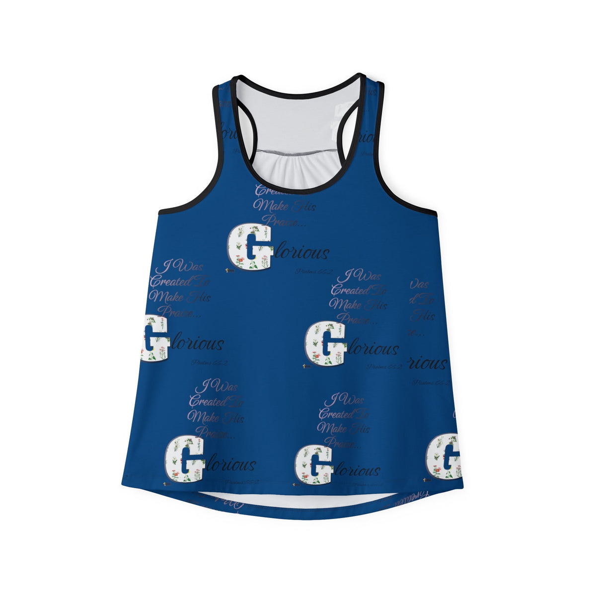 Women's Make His Praise Glorious Tank Top, Denim Blue-KVOM