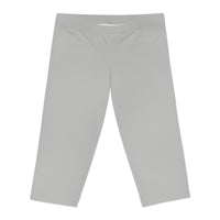 Women's Mid-Length Leggings, Athletic Heather Grey-KVOM