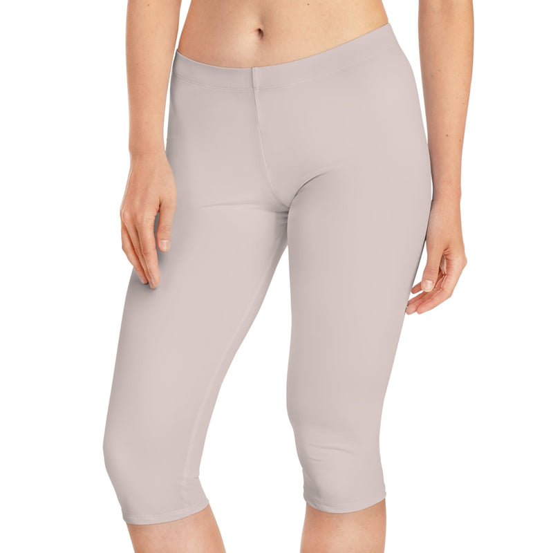 Women's Mid-Length Leggings, Soft Pink-KVOM